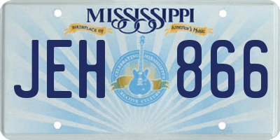MS license plate JEH866