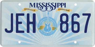 MS license plate JEH867