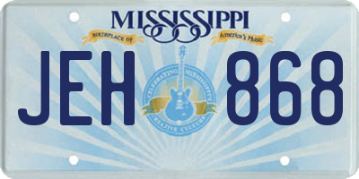 MS license plate JEH868