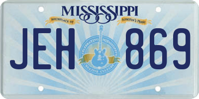 MS license plate JEH869