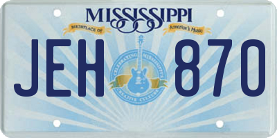 MS license plate JEH870