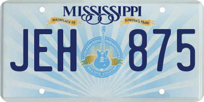 MS license plate JEH875
