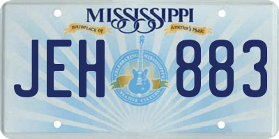 MS license plate JEH883