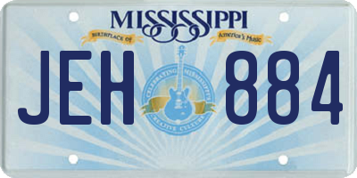 MS license plate JEH884