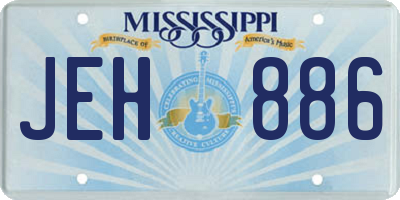 MS license plate JEH886