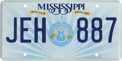 MS license plate JEH887
