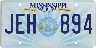MS license plate JEH894