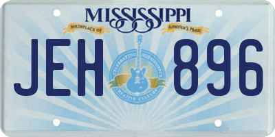 MS license plate JEH896