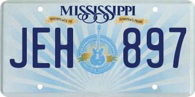 MS license plate JEH897