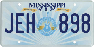 MS license plate JEH898
