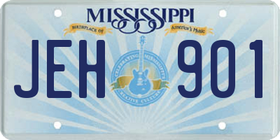 MS license plate JEH901