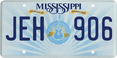 MS license plate JEH906