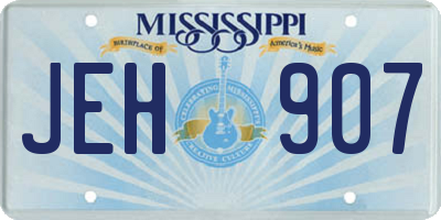 MS license plate JEH907