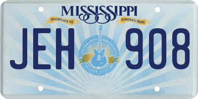 MS license plate JEH908