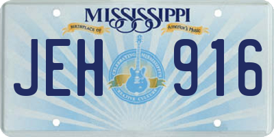 MS license plate JEH916
