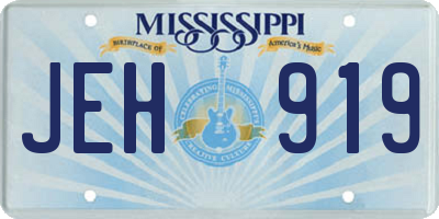 MS license plate JEH919