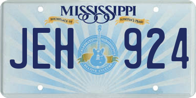 MS license plate JEH924