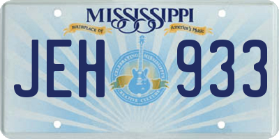 MS license plate JEH933