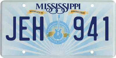 MS license plate JEH941