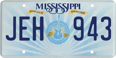MS license plate JEH943