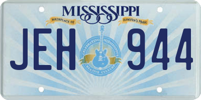 MS license plate JEH944