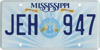 MS license plate JEH947