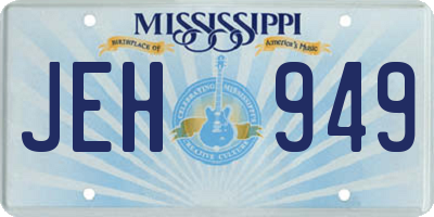 MS license plate JEH949