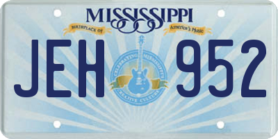 MS license plate JEH952