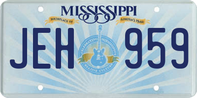 MS license plate JEH959