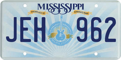 MS license plate JEH962