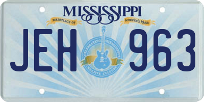 MS license plate JEH963