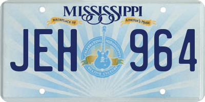 MS license plate JEH964