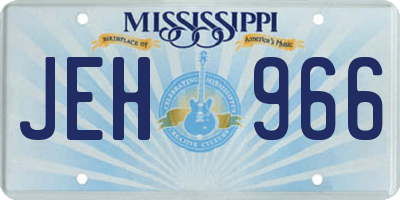 MS license plate JEH966