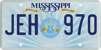 MS license plate JEH970