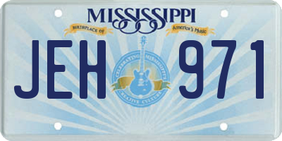 MS license plate JEH971