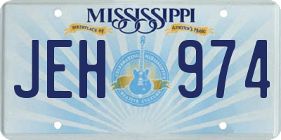 MS license plate JEH974