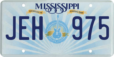 MS license plate JEH975