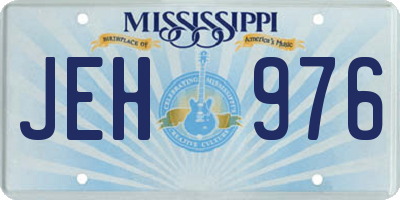 MS license plate JEH976