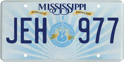 MS license plate JEH977