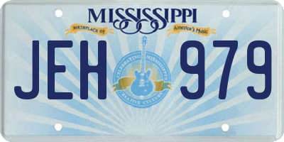 MS license plate JEH979