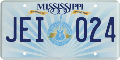 MS license plate JEI024