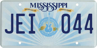 MS license plate JEI044
