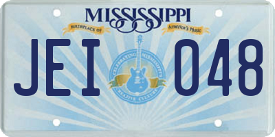 MS license plate JEI048