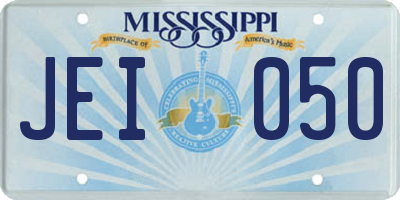 MS license plate JEI050
