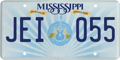 MS license plate JEI055