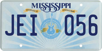 MS license plate JEI056