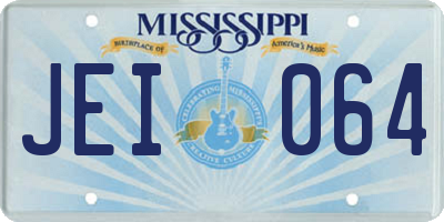 MS license plate JEI064