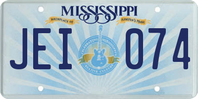 MS license plate JEI074