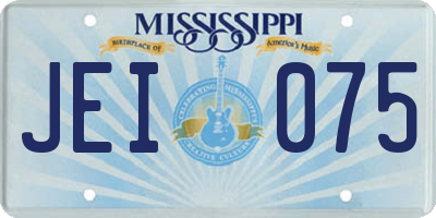 MS license plate JEI075
