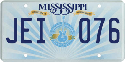 MS license plate JEI076